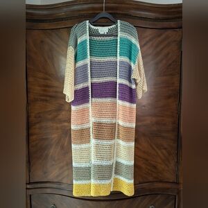 Anthropologie Crocheted Duster Cardigan